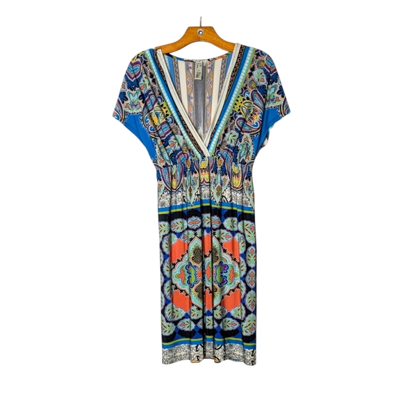 FINAL DAYS $5 Emma & Michele Vibrant Graphic Print Dress CLOSET CLOSING - Picture 2 of 8